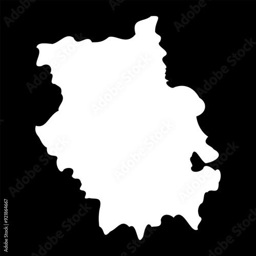 Cambridgeshire map, administrative county of England. Vector illustration.