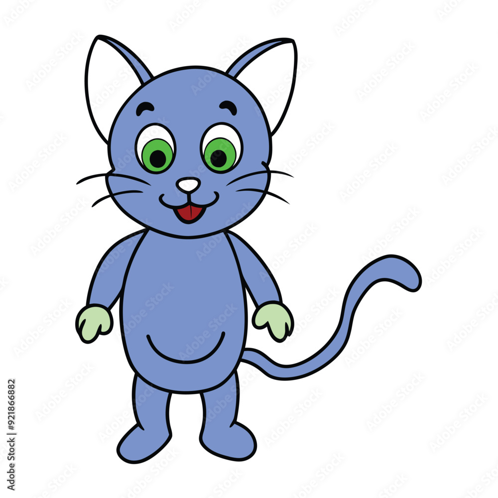 Obraz premium carton cat vector illustration