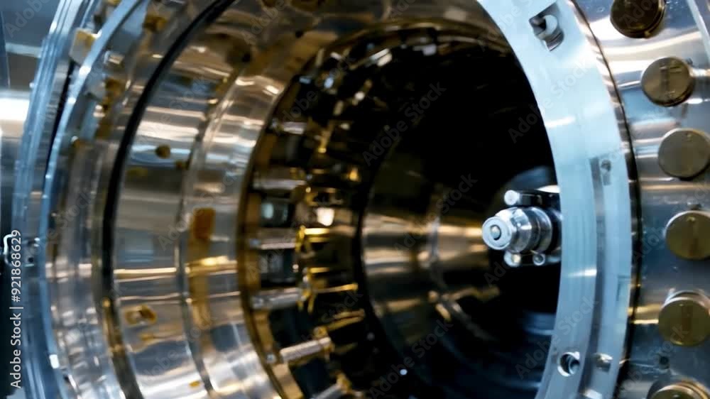 Bank vault door, showcasing security and protection of assets. Bank vault door, showcasing security and protection of assets.