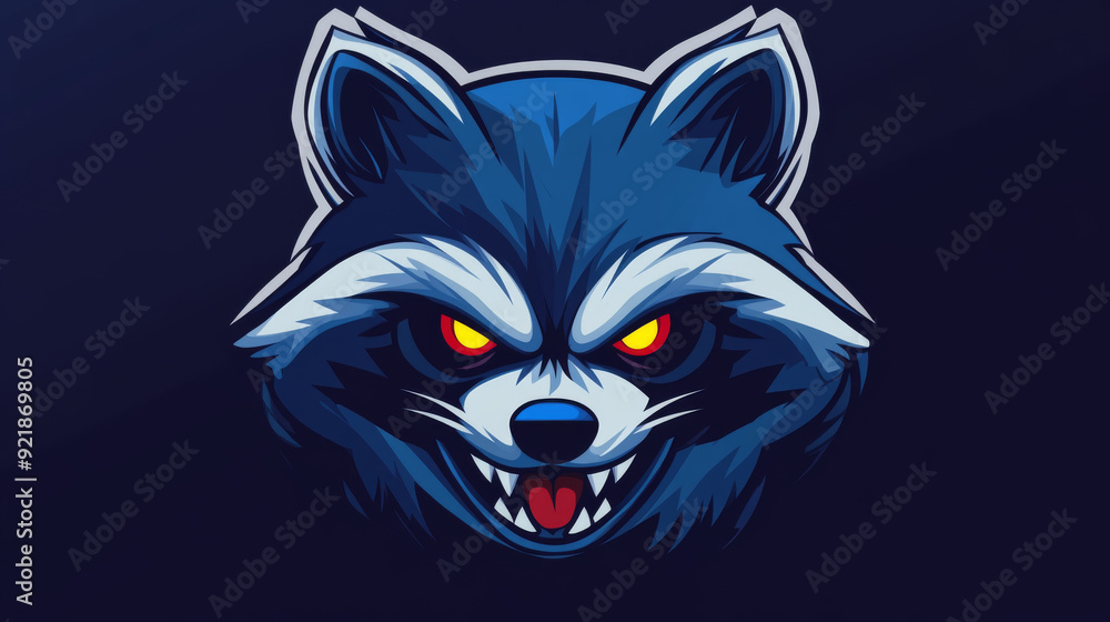 Sport and e-sport gaming teams logo: Vector graphic featuring a zombie evil raccoon mascot. Sport and e-sport gaming teams logo: Vector graphic featuring a zombie evil raccoon mascot.
