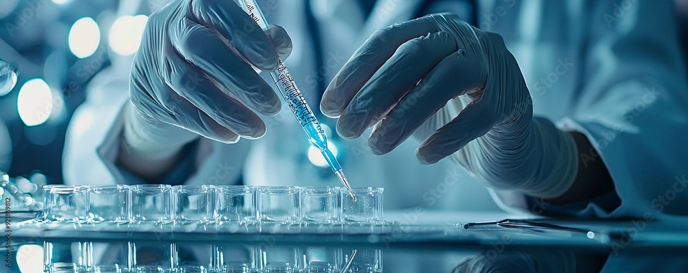© Achirawee - Documentary-style photography showcasing the rapid advancements in biotechnology, with a focus on groundbreaking research, DNA sequencing, and cutting-edge healthcare technologies