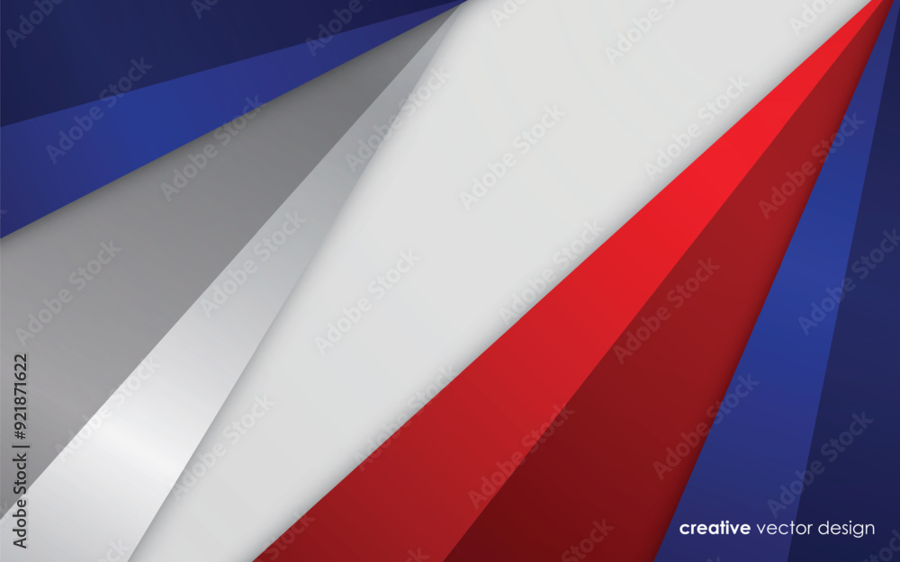 Modern background blue with white and red color Modern background blue with white and red color