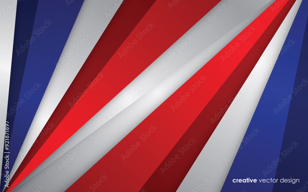 Modern background blue with white and red color Modern background blue with white and red color