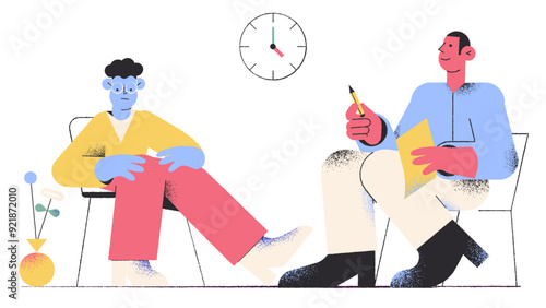 Psycholoist talking with his client