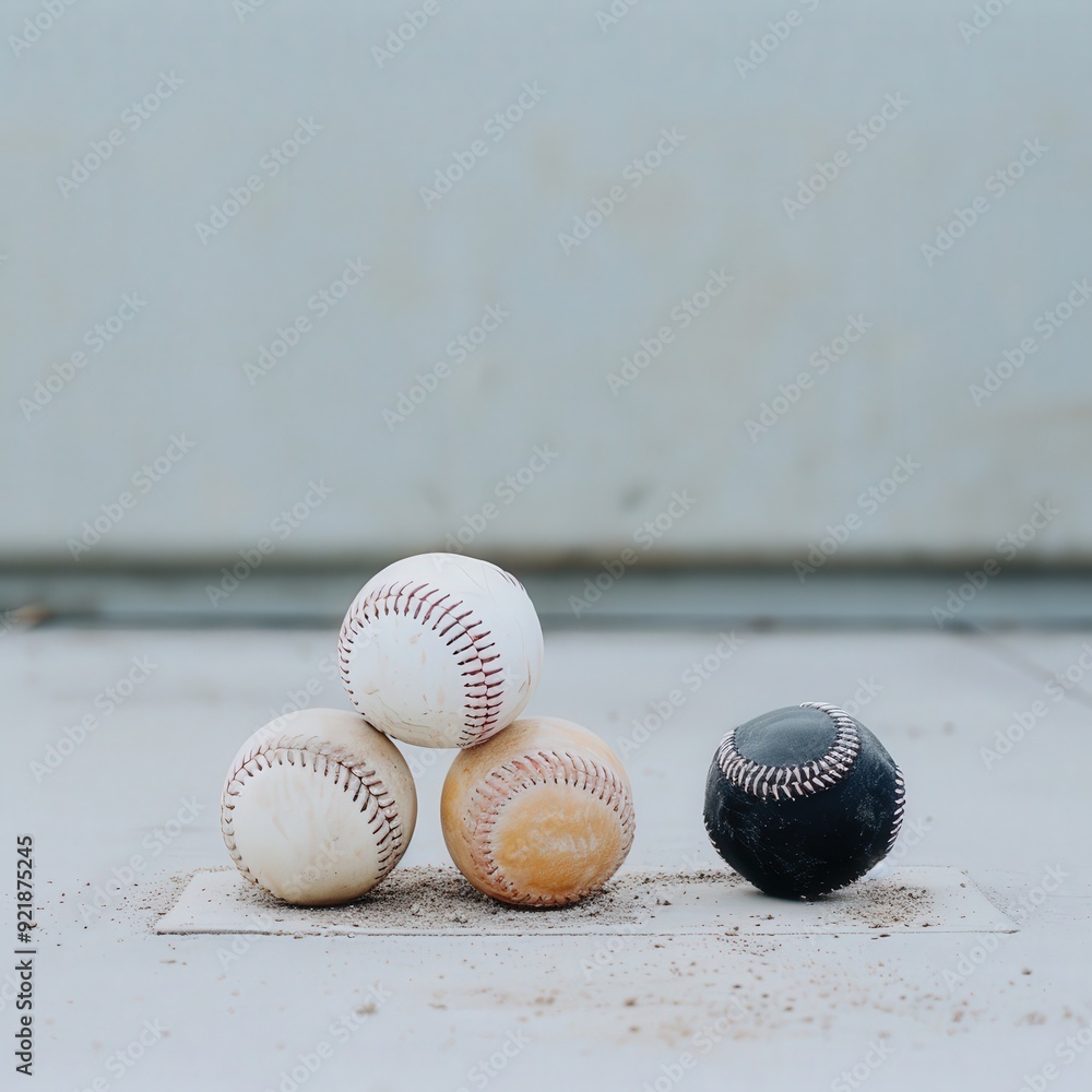 Exciting Baseball Moment with Bases Loaded on Isolated Background Exciting Baseball Moment with Bases Loaded on Isolated Background