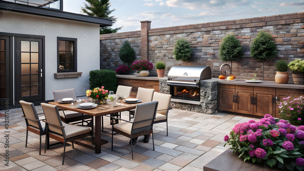 Fototapeta premium design an image of an outdoor patio area