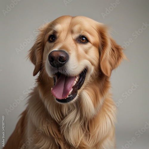 isolated cute adorable golden retriever pet dog