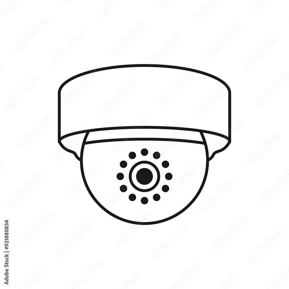 CCTV Icon Vector Logo Design Template. Editable Stroke CCTV Icon Vector Logo Design Template. Editable Stroke
