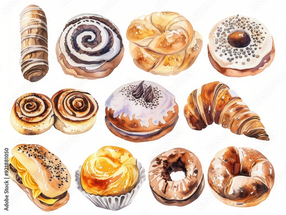 set of donuts and cake set of donuts and cake