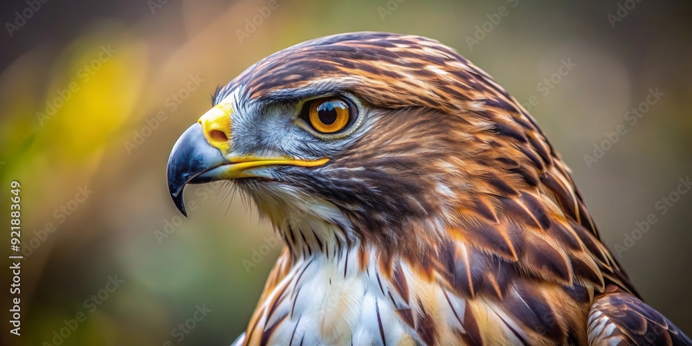 Profile view of a hawk with intense gaze and intricate feather patterns , hawk, profile, intense, gaze, intricate Profile view of a hawk with intense gaze and intricate feather patterns , hawk, profile, intense, gaze, intricate