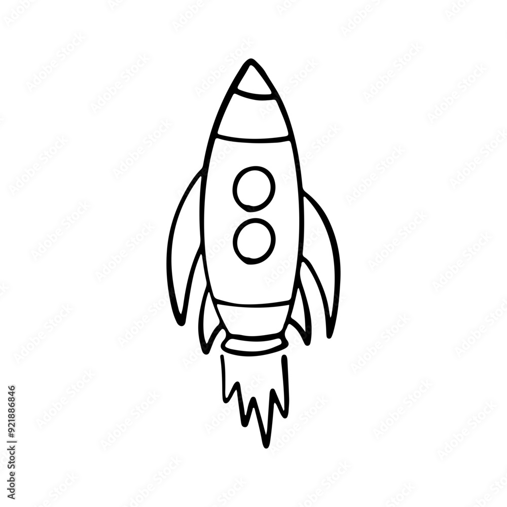 A charming, hand-drawn rocket illustration with a playful and whimsical style. Perfect for children's books, educational materials, and creative projects that require a touch of imagination and fun. A charming, hand-drawn rocket illustration with a playful and whimsical style. Perfect for children's books, educational materials, and creative projects that require a touch of imagination and fun.