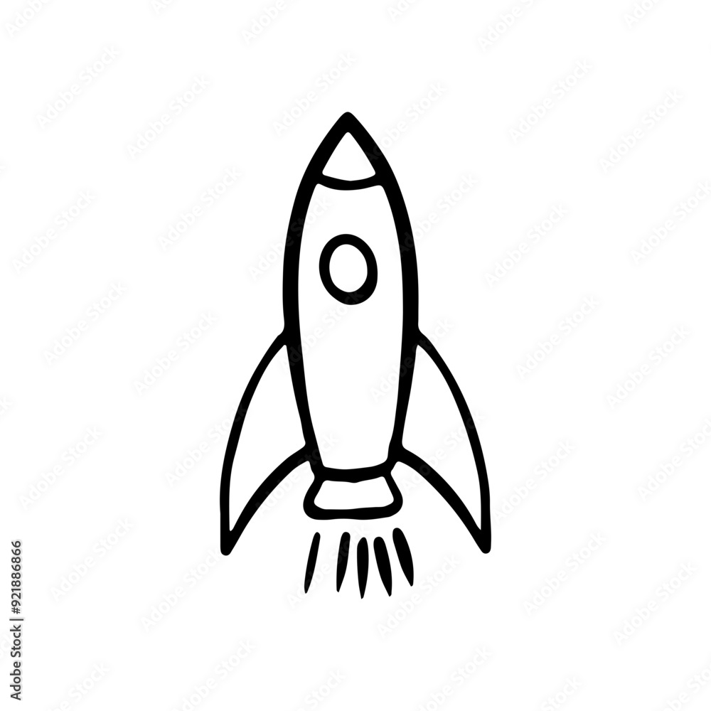 A charming, hand-drawn rocket illustration with a playful and whimsical style. Perfect for children's books, educational materials, and creative projects that require a touch of imagination and fun. A charming, hand-drawn rocket illustration with a playful and whimsical style. Perfect for children's books, educational materials, and creative projects that require a touch of imagination and fun.