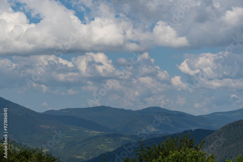 clouds over the mountains
