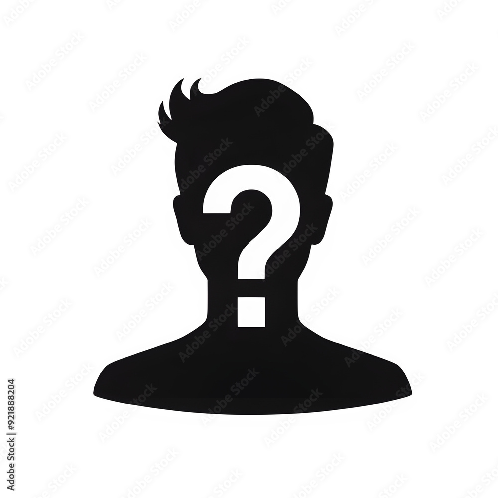 person with question mark symbol. Generative ai person with question mark symbol. Generative ai