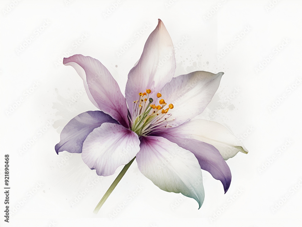 Fototapeta premium Tailflowers on white background, tailflower watercolor