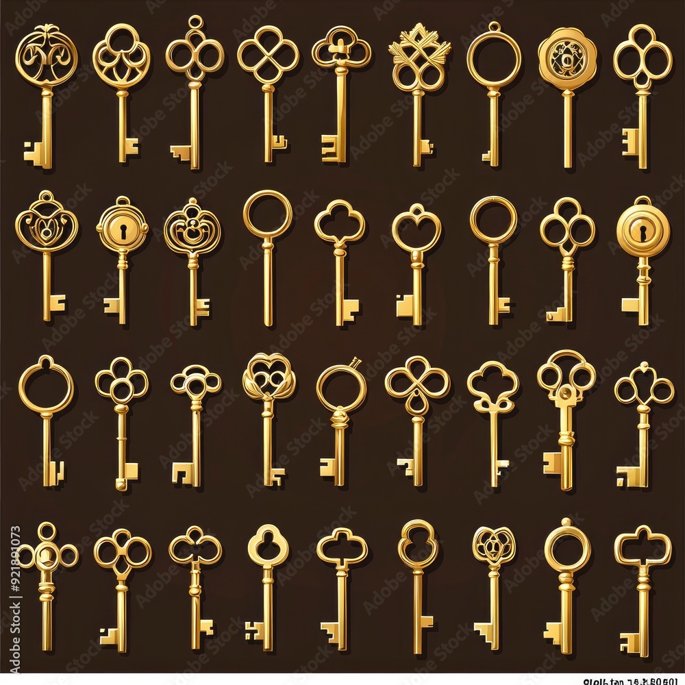 Collection of Golden Keys Collection of Golden Keys