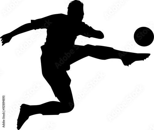 Football player silhouette vector art