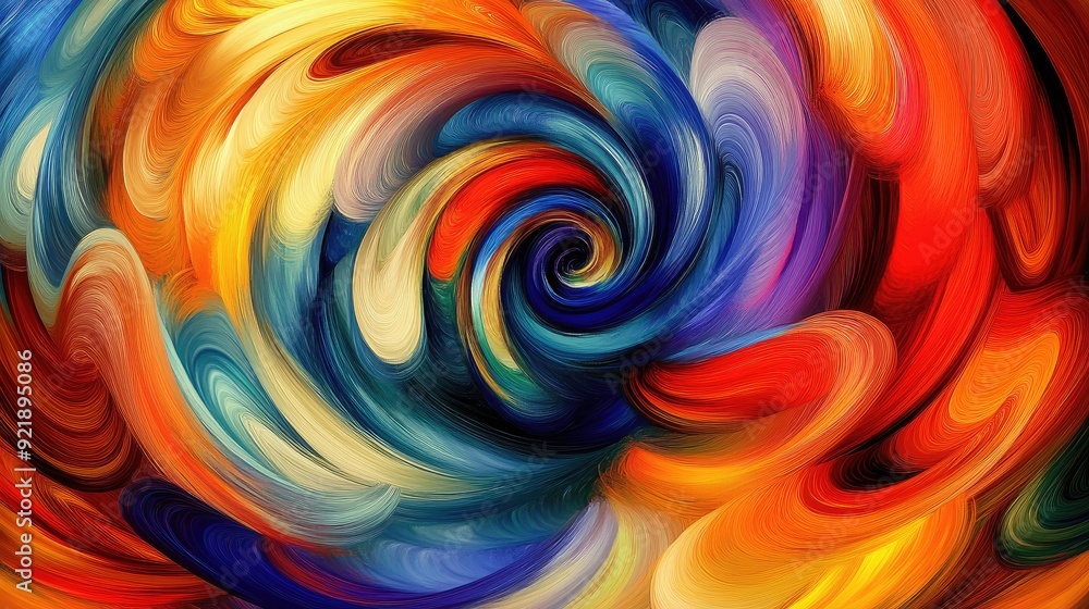 Vibrant swirls of color in abstract art Vibrant swirls of color in abstract art