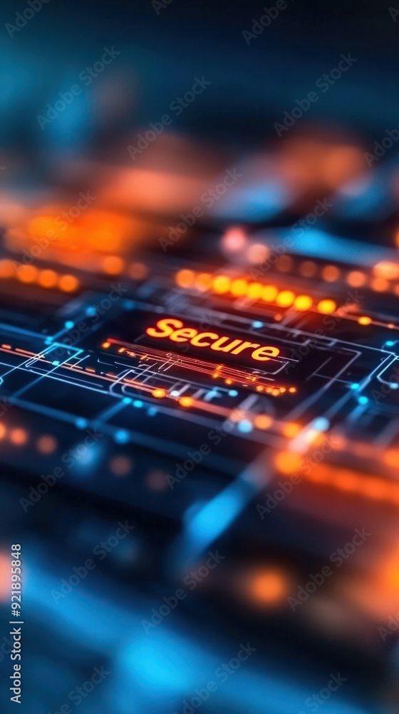 Obraz premium Secure coding practices, the word 