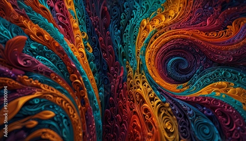 Vibrant Abstract Swirl Patterns