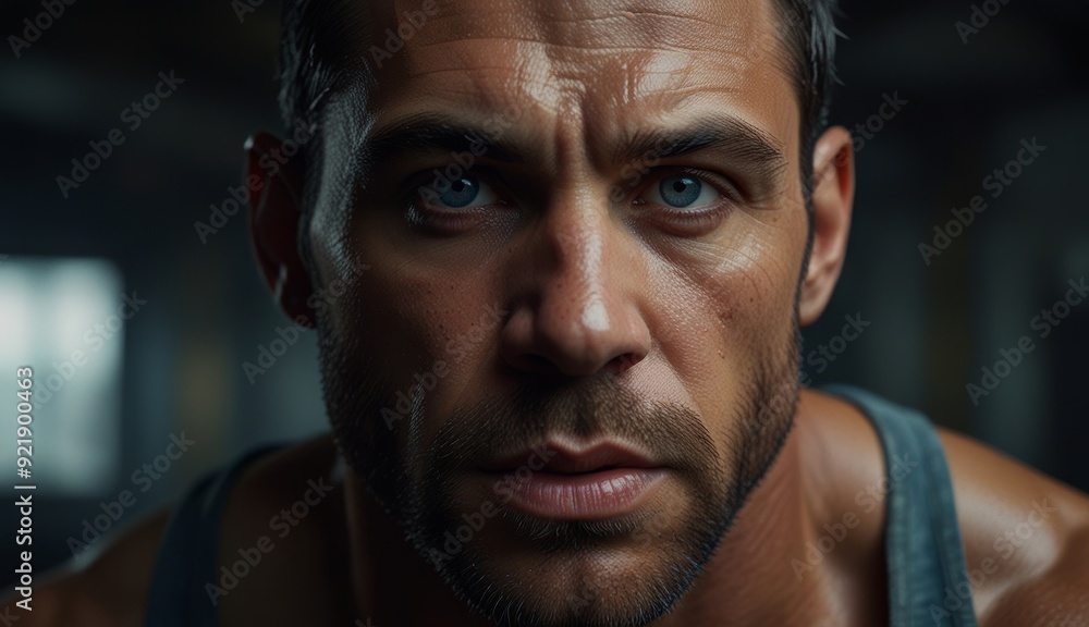 Intense Portrait of a Determined Man Intense Portrait of a Determined Man