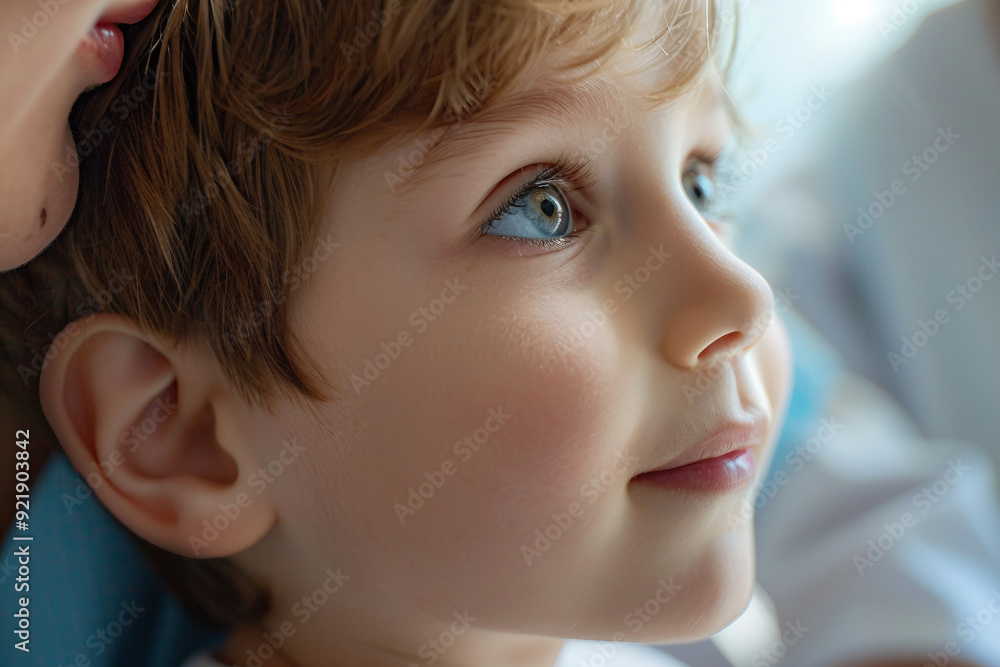 AI generated picture of cute adorable child girl on a medical checkup in clinic AI generated picture of cute adorable child girl on a medical checkup in clinic