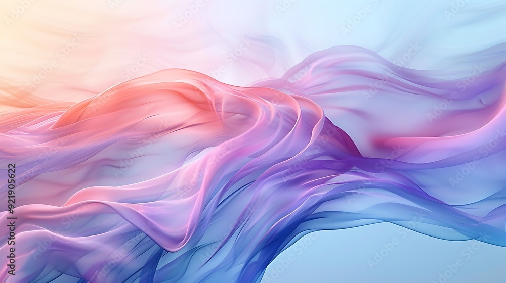 Abstract waves in pastel colors, gentle curves of mint, lavender, and peach, flowing and dynamic, hd quality, ethereal and light feel, seamless blending. --ar 16:9 --v 6.0 --s 250 --style raw Abstract waves in pastel colors, gentle curves of mint, lavender, and peach, flowing and dynamic, hd quality, ethereal and light feel, seamless blending. --ar 16:9 --v 6.0 --s 250 --style raw