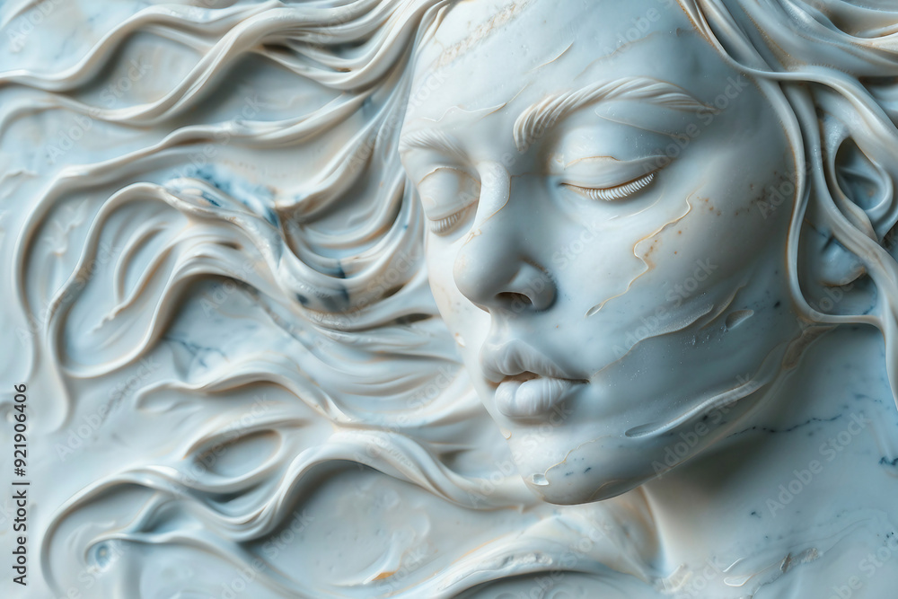 Mural 3d effect white color wallpaper wall art AI generated illustration Mural 3d effect white color wallpaper wall art AI generated illustration