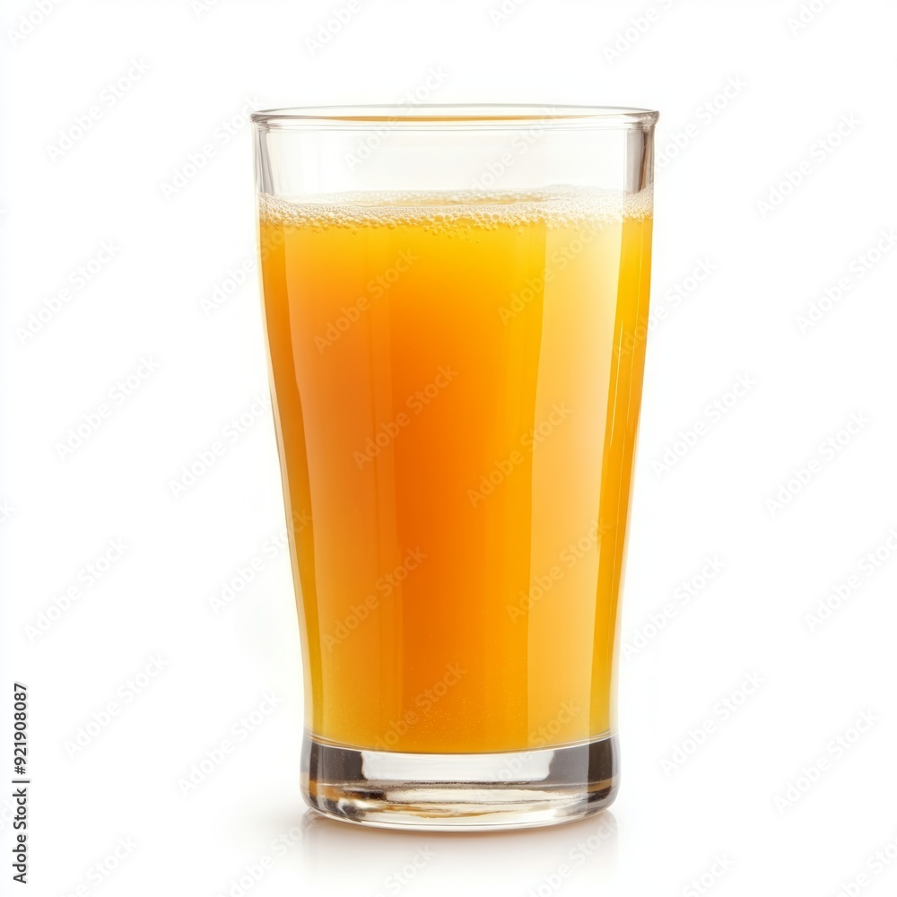 Close up of Glass of fresh juice on an isolated white background Close up of Glass of fresh juice on an isolated white background