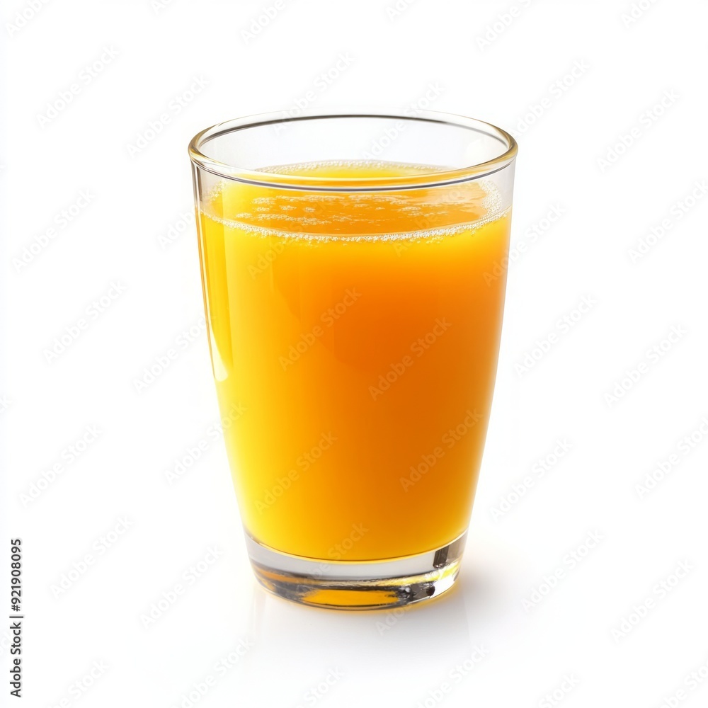 Close up of Glass of fresh juice on an isolated white background Close up of Glass of fresh juice on an isolated white background