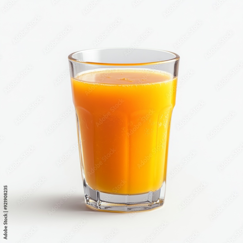 Close up of Glass of fresh juice on an isolated white background Close up of Glass of fresh juice on an isolated white background