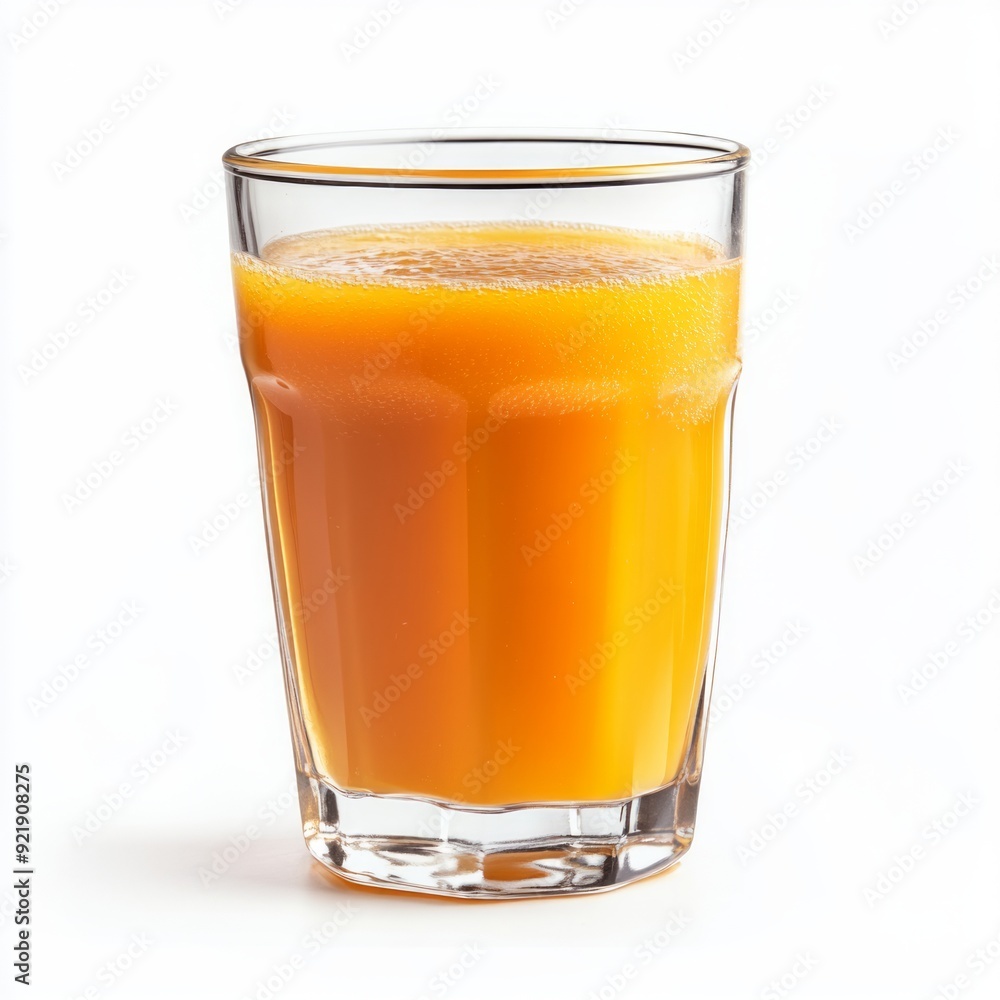 Close up of Glass of fresh juice on an isolated white background Close up of Glass of fresh juice on an isolated white background