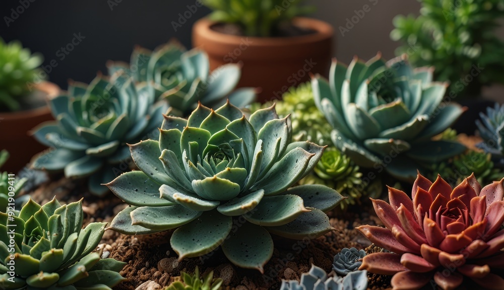 Vibrant Succulents Arrangement Display Vibrant Succulents Arrangement Display