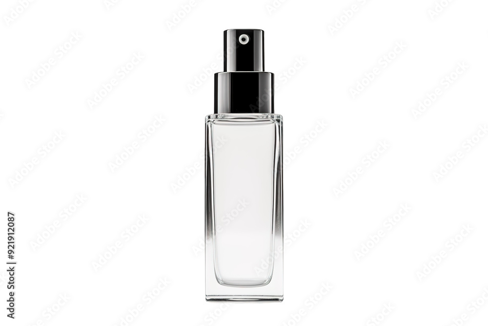 Elegantly Designed Glass Bottle for Fragrance in Soft Natural Light Environment on White or PNG Transparent Background. Elegantly Designed Glass Bottle for Fragrance in Soft Natural Light Environment on White or PNG Transparent Background.