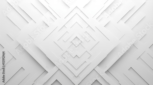 White Zig Zag Futuristic Background 3d illustration