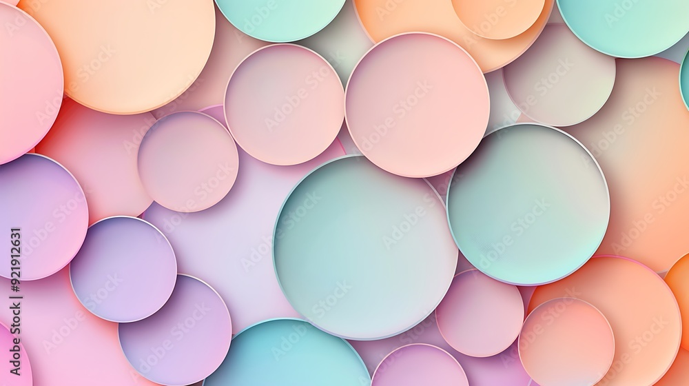 Pastel gradient circles, soft hues of lavender, mint, and peach, overlapping design, seamless transitions, hd quality, dreamy and light appearance. --ar 16:9 --v 6.0 --s 250 --style raw Pastel gradient circles, soft hues of lavender, mint, and peach, overlapping design, seamless transitions, hd quality, dreamy and light appearance. --ar 16:9 --v 6.0 --s 250 --style raw