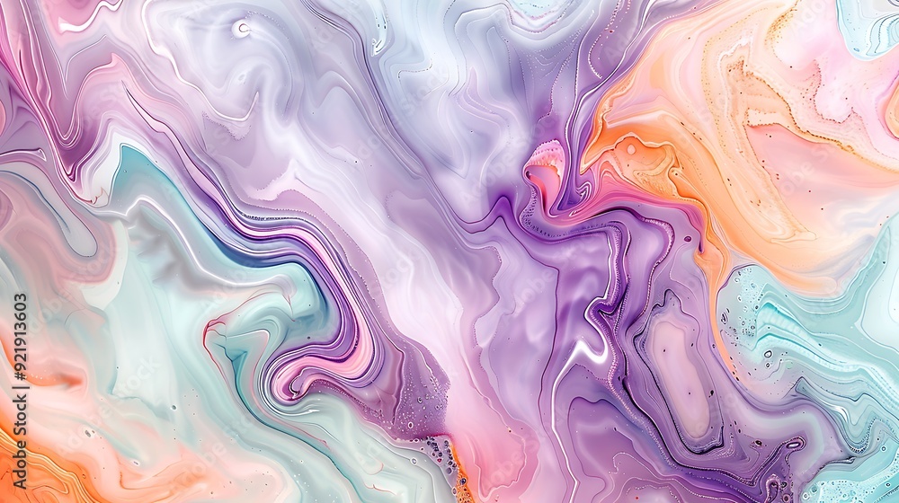 Pastel marble effect, swirling patterns in lavender, mint, and peach, smooth and polished texture, high-definition quality, delicate and sophisticated design. --ar 16:9 --v 6.0 --s 250 --style raw Pastel marble effect, swirling patterns in lavender, mint, and peach, smooth and polished texture, high-definition quality, delicate and sophisticated design. --ar 16:9 --v 6.0 --s 250 --style raw