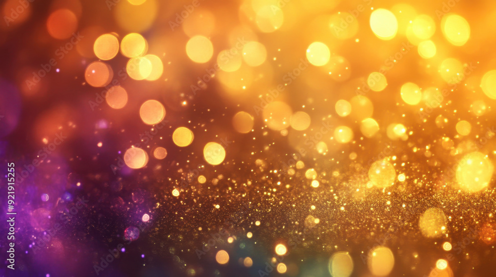 golden abstract background with rainbow light and sparkling bokeh golden abstract background with rainbow light and sparkling bokeh