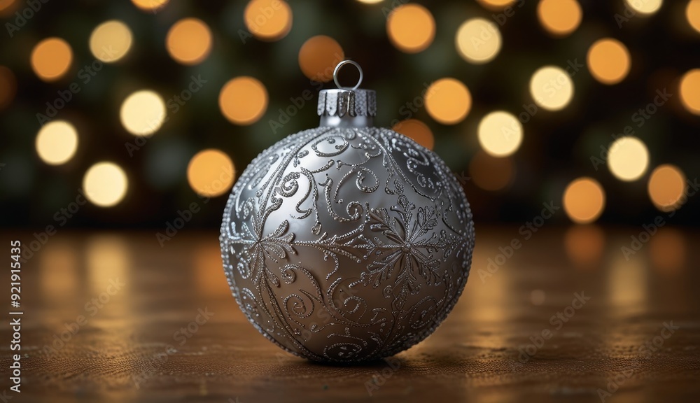 Elegant Silver Christmas Ornament Elegant Silver Christmas Ornament