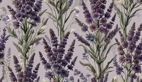 Lavender Floral Pattern Background