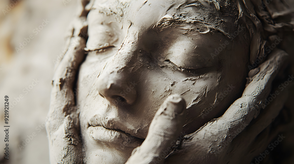 A series of close-up portraits of sculptors, with dust and clay on their hands and faces, captured in the moment of creation.
A series of close-up portraits of sculptors, with dust and clay on their hands and faces, captured in the moment of creation.