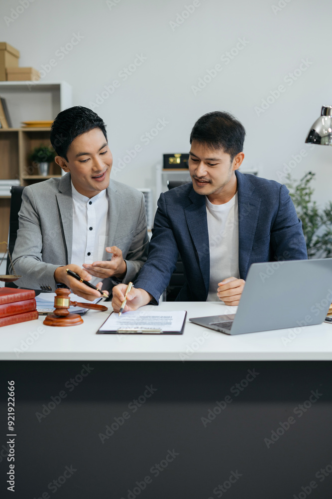 Lawyer and businessman or judge Consult with clients, legal and legal services. Lawyer and businessman or judge Consult with clients, legal and legal services.
