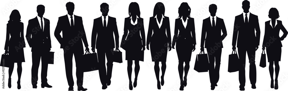 business woman and man silhouette business woman and man silhouette