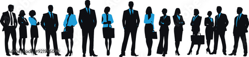 business woman and man silhouette