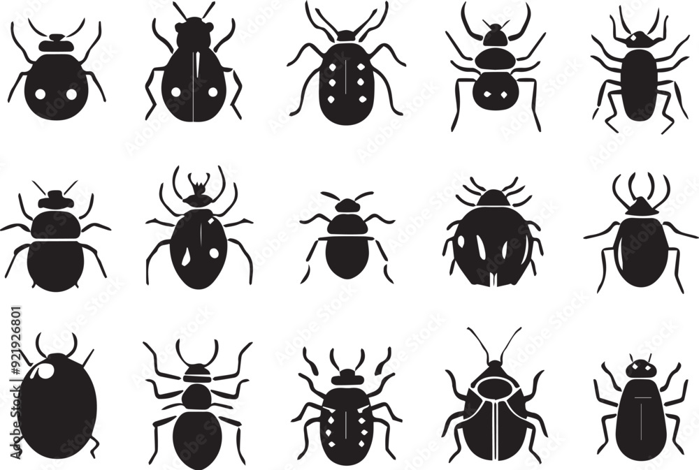 A set of insects. Hand drawn vector illustration A set of insects. Hand drawn vector illustration