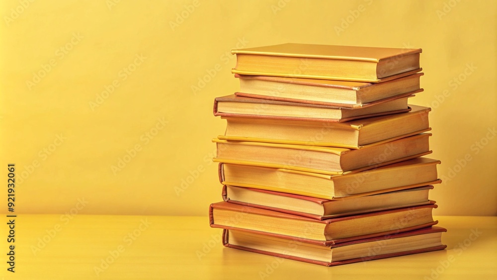 Books on top of each other in different colors and sizes for reading and learning Books on top of each other in different colors and sizes for reading and learning