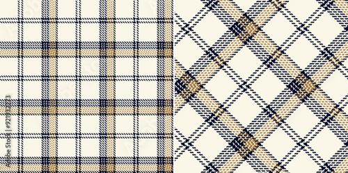 Vector checkered pattern. Tartan, textured seamless twill for flannel shirts, duvet covers, other autumn winter textile mills. Vector Format