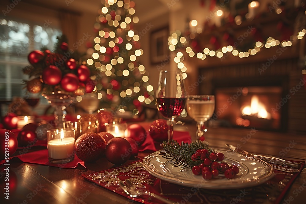 Christmas Dinner Table Setting Christmas Dinner Table Setting
