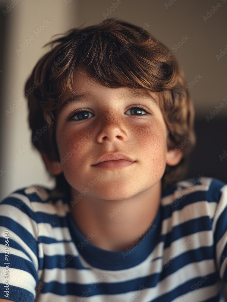 Young boy with freckles Young boy with freckles