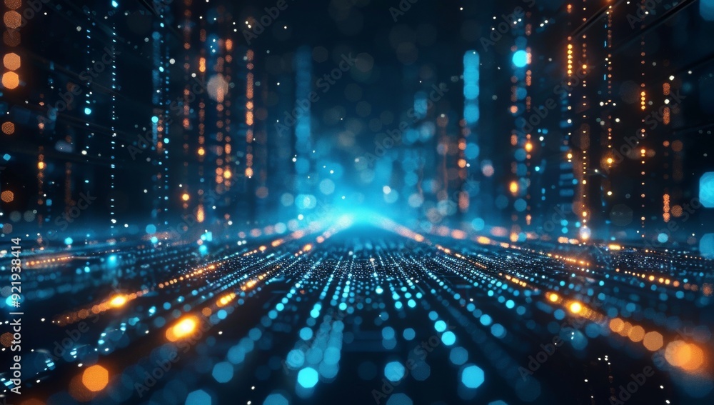 A blue background with many small blue dots A blue background with many small blue dots